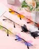 7 Pieces Dragonfly Sunglasses Fairy Glasses Butterfly Glasses Rimless Sunglasses for Women Men