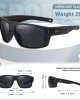 Bevi Square Polarized Sunglasses UV 400 Protection with TR90 Lightweight Frame Glasses for Women Men