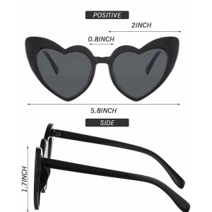 9 Pairs Heart Shaped Sunglasses Vintage Heart Sunglasses Women Retro Eyeglasses for Shopping Traveling Party Accessories