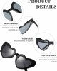 9 Pairs Heart Shaped Sunglasses Vintage Heart Sunglasses Women Retro Eyeglasses for Shopping Traveling Party Accessories