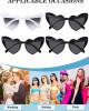 9 Pairs Heart Shaped Sunglasses Vintage Heart Sunglasses Women Retro Eyeglasses for Shopping Traveling Party Accessories