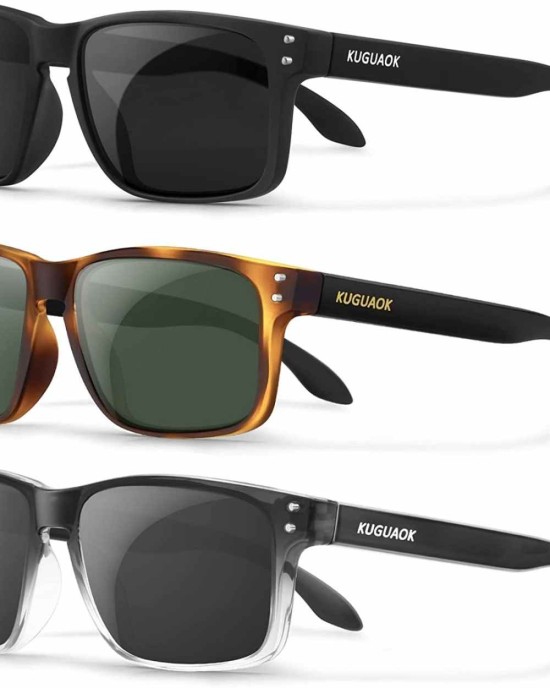 Polarized Square Sunglasses For Men and Women Matte Finish Sun Glasses UV Protection Glasses