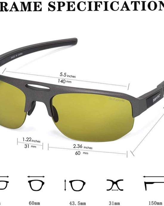 High Definition Golf Ball Finder Sport Glasses for Men Women Golf Sunglasses Golf Glasses Golf Sports Eyewear MZ861