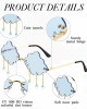 6 Pairs Rimless Cute Sunglasses Tassel Cloud Glasses Funky 90s Sunglasses Cool Disco Sunglasses Eyewear for Women Men