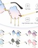 6 Pairs Rimless Cute Sunglasses Tassel Cloud Glasses Funky 90s Sunglasses Cool Disco Sunglasses Eyewear for Women Men