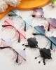 6 Pairs Rimless Cute Sunglasses Tassel Cloud Glasses Funky 90s Sunglasses Cool Disco Sunglasses Eyewear for Women Men