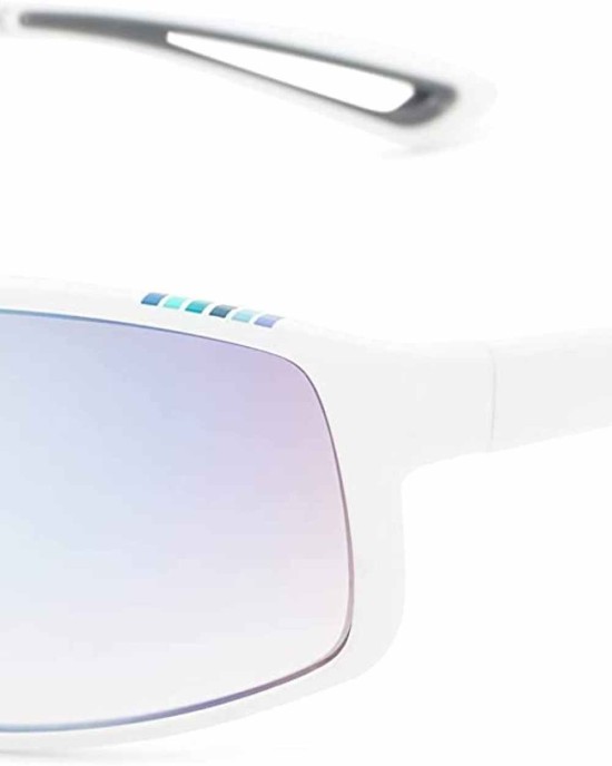 Foster Grant Sun Luv Embrace The Unknown Shield Sunglasses, Matte White, 55mm (10260197.COM)
