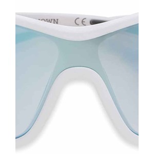 Foster Grant Sun Luv Embrace The Unknown Shield Sunglasses, Matte White, 55mm (10260197.COM)