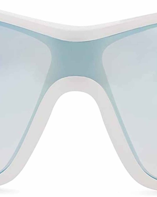 Foster Grant Sun Luv Embrace The Unknown Shield Sunglasses, Matte White, 55mm (10260197.COM)