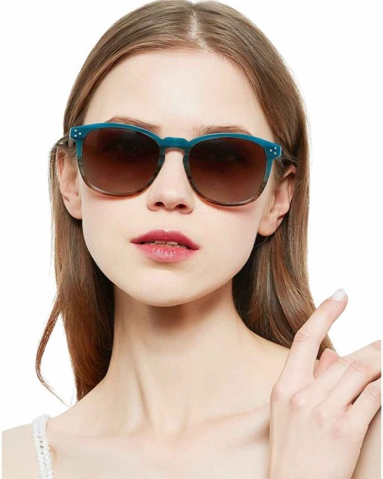 Bircenpro Polarized Trendy Sunglasses for Women: UV Protection Square Cat Eye Sunglass Retro Fashion Style