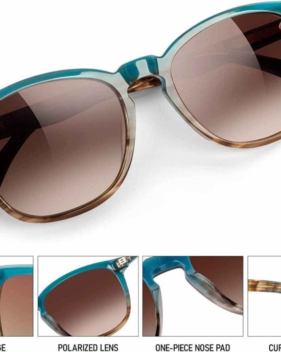 Bircenpro Polarized Trendy Sunglasses for Women: UV Protection Square Cat Eye Sunglass Retro Fashion Style