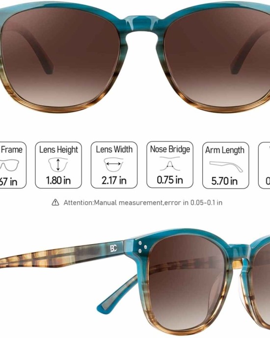 Bircenpro Polarized Trendy Sunglasses for Women: UV Protection Square Cat Eye Sunglass Retro Fashion Style