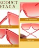 24 Pieces Square Oversized Sunglasses Rectangle Big Glasses Flat Top Shades Glasses for Women Men