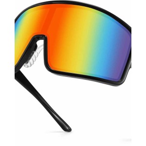 Karsaer Vision Sports Cycling Sunglasses Outdoor Visor Shades Oversized 80s Rave Glasses Beach Volleyball