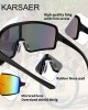 Karsaer Vision Sports Cycling Sunglasses Outdoor Visor Shades Oversized 80s Rave Glasses Beach Volleyball