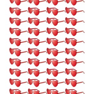 40 Pairs Heart Glasses Rimless Heart Shaped Glasses Frameless Sunglasses Transparent Candy Sunglasses Tinted Eyewear