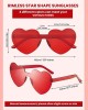 40 Pairs Heart Glasses Rimless Heart Shaped Glasses Frameless Sunglasses Transparent Candy Sunglasses Tinted Eyewear