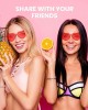 40 Pairs Heart Glasses Rimless Heart Shaped Glasses Frameless Sunglasses Transparent Candy Sunglasses Tinted Eyewear