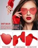 40 Pairs Heart Glasses Rimless Heart Shaped Glasses Frameless Sunglasses Transparent Candy Sunglasses Tinted Eyewear