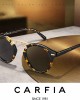 Carfia Polarized Sunglasses for Women UV Protection Acetate Eyewear Metal Brow