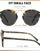 Carfia Polarized Sunglasses for Women UV Protection Acetate Eyewear Metal Brow