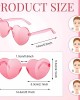 40 Pairs Heart Sunglasses Rimless Heart Shape Glasses Frameless Glasses Transparent Candy Color Glasses for Party Favors