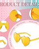 40 Pairs Heart Sunglasses Rimless Heart Shape Glasses Frameless Glasses Transparent Candy Color Glasses for Party Favors