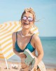 LVIOE Polarized Rhinestone Inspired Designer Sunglasses for Women Trendy Rectangle UV400 Shade LS907