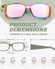 LVIOE Polarized Rhinestone Inspired Designer Sunglasses for Women Trendy Rectangle UV400 Shade LS907