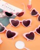 24 Pairs Retro Heart Shaped Sunglasses for Women Vintage Heart Sunglasses Heart Eye Sunglasses for Party