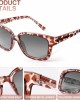 LVIOE Vintage Square Polarized Sunglasses for Women Men Classic Trendy UV400 Sunnies Acetate Frame LS8080