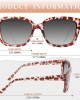 LVIOE Vintage Square Polarized Sunglasses for Women Men Classic Trendy UV400 Sunnies Acetate Frame LS8080