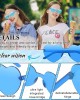 24 Pairs Heart Shape Rimless Valentines Sunglasses Transparent Love Fun Sunglasses Party Accessories for Women(Blue)