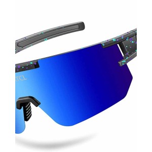 PSATCL Polarized Sunglasses for Men Women, UV400 Outdoor Sports Windproof Cycling Sunglasses for Baseball, Running, Golf