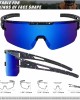 PSATCL Polarized Sunglasses for Men Women, UV400 Outdoor Sports Windproof Cycling Sunglasses for Baseball, Running, Golf