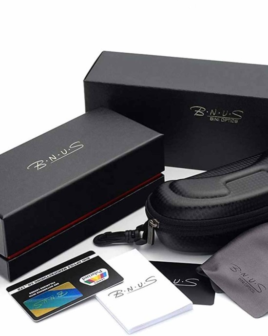 Bnus polarized sunglasses for men women shades with spring hinges Scratch Proof UV400 protection