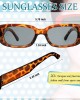 20 Pieces 90's Vintage Rectangle Sunglasses Small Rectangle Sunglasses for Women Retro Driving Glasses, 20 Styles