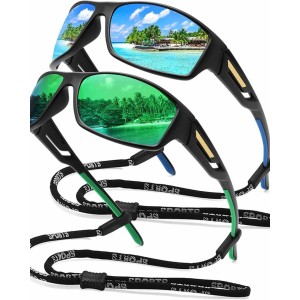 MEETSUN Polarized Sports Sunglasses for Men Women TR90 Frame Driving Cycling Fishing Sunglasses UV400 Protection