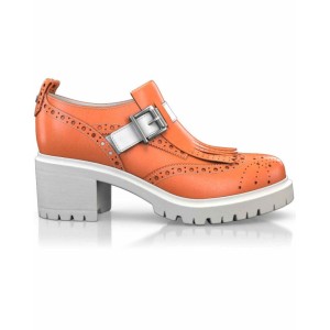 Block Heel Derby Shoes 11024