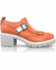 Block Heel Derby Shoes 11024