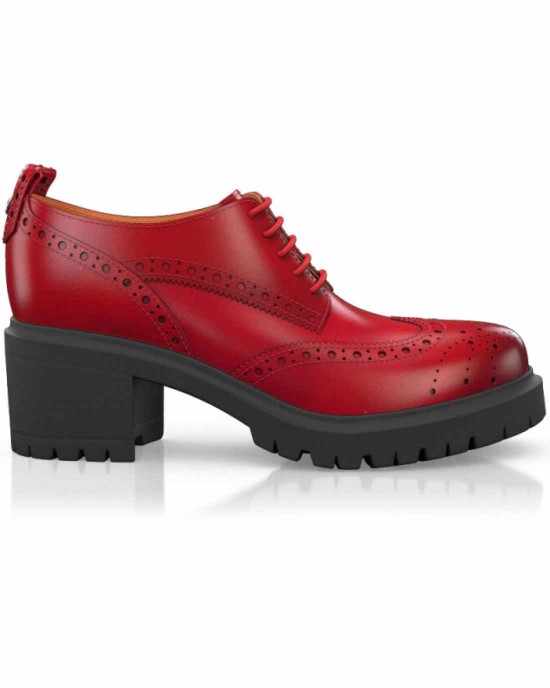 Block Heel Derby Shoes 11063