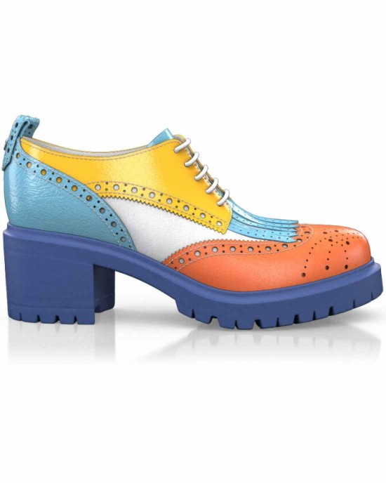 Block Heel Derby Shoes 14405