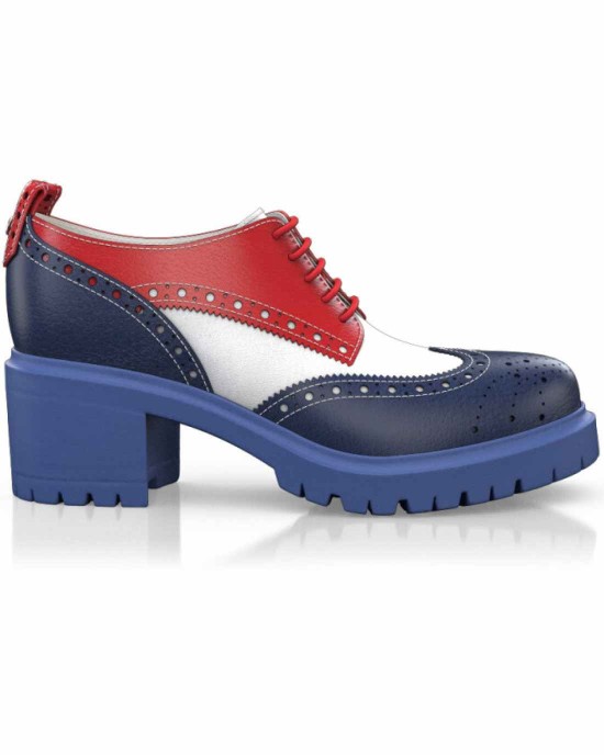 Block Heel Derby Shoes 14849