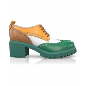 Block Heel Derby Shoes 14852
