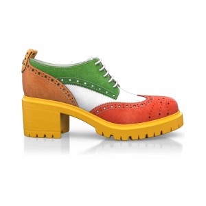 Block Heel Derby Shoes 14855
