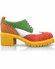 Block Heel Derby Shoes 14855