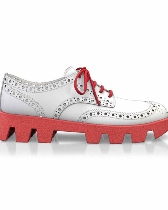 Color Sole Platform Shoes 17125
