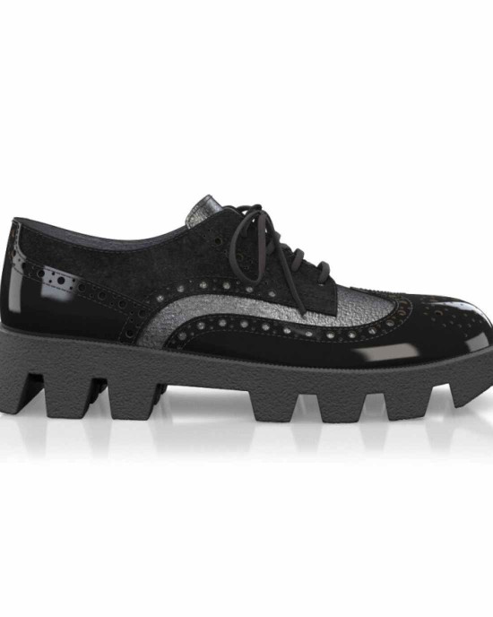 Color Sole Platform Shoes 23786