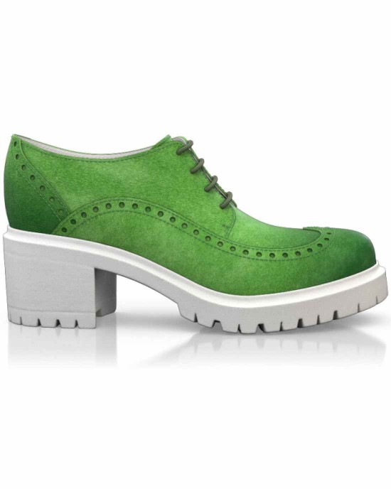 Block Heel Derby Shoes 30321