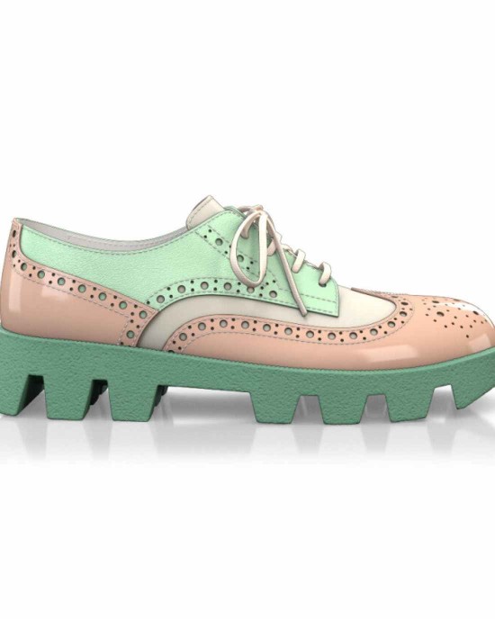 Color Sole Platform Shoes 30450